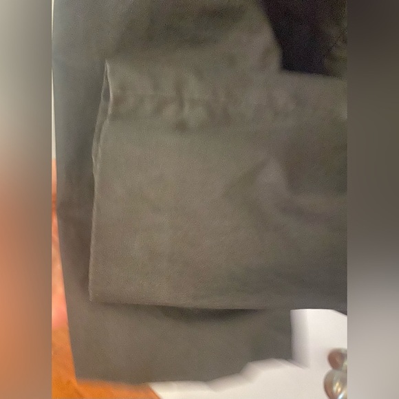 H&M All Weather Jacket Size 4 Black Belted Button Front Cotton/Poly Lined - Picture 4 of 9